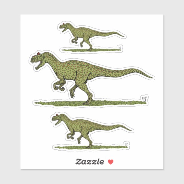 Jurassic Dinosaur Allosaurus Sticker (Sheet)