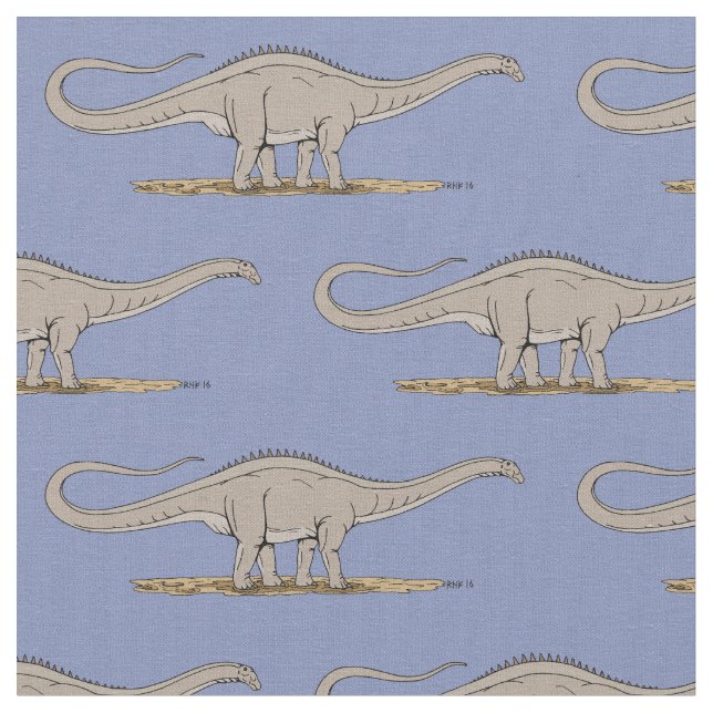 Jurassic Dinosaur Apatosaurus Fabric (Close Up)