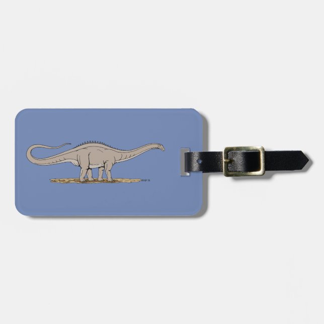 Jurassic Dinosaur Apatosaurus Luggage Tag (Front Horizontal)