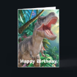 Jurassic Dinosaur Birthday Card<br><div class="desc">I wanted to share some excitement about your grandson's upcoming birthday celebration! It’s hard to believe he’s turning two already—what a wonderful milestone! Since he loves dinosaurs, how about a Jurassic-themed party? Imagine all the kids having a roaring good time with prehistoric decorations and fun dino games. It could be...</div>