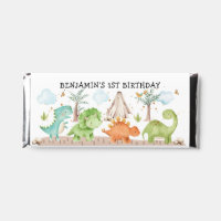 Jurassic Dinosaur Birthday Hershey Bar Favor