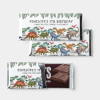 Jurassic Dinosaur Birthday Party Hershey Bar Favor