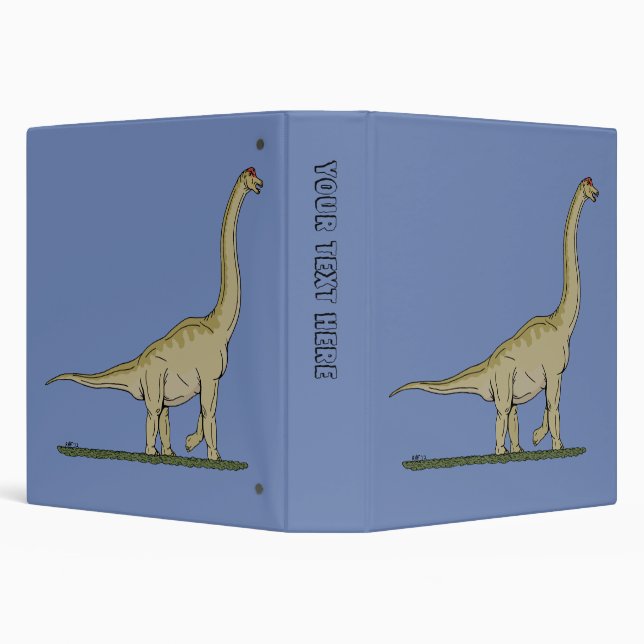 Jurassic Dinosaur Brachiosaurus 3 Ring Binder (Background)