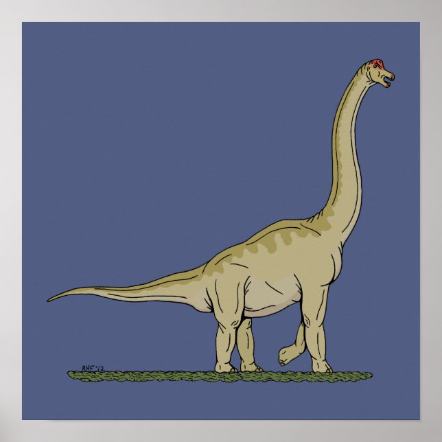 Jurassic Dinosaur Brachiosaurus Poster (Front)