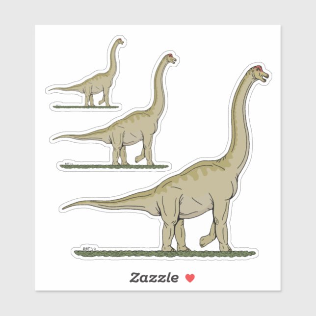 Jurassic Dinosaur Brachiosaurus Sticker (Sheet)