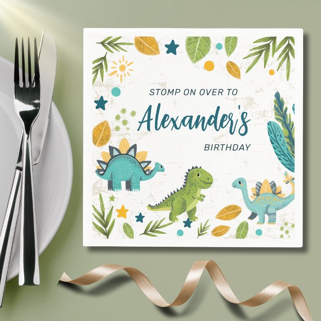 Jurassic Dinosaur Kids Birthday Party  Napkins (Creator Uploaded)