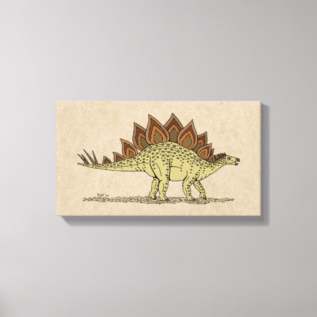 Jurassic Dinosaur Stegosaurus Canvas Print (Front)