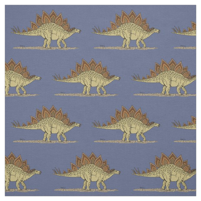 Jurassic Dinosaur Stegosaurus Fabric (Swatch)