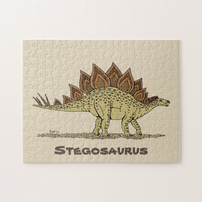 Jurassic Dinosaur Stegosaurus Jigsaw Puzzle (Horizontal)