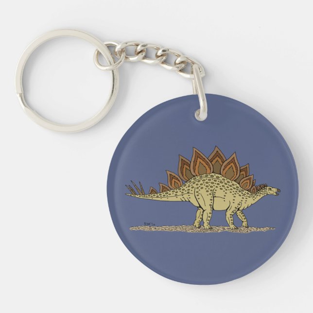 Jurassic Dinosaur Stegosaurus Keychain (Front)