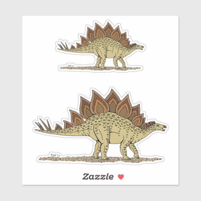 Jurassic Dinosaur Stegosaurus Sticker (Sheet)