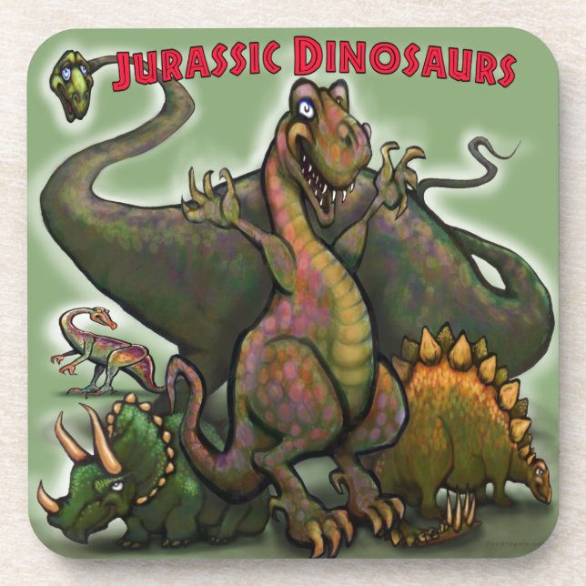 Jurassic Dinosaurs Beverage Coaster (Front)