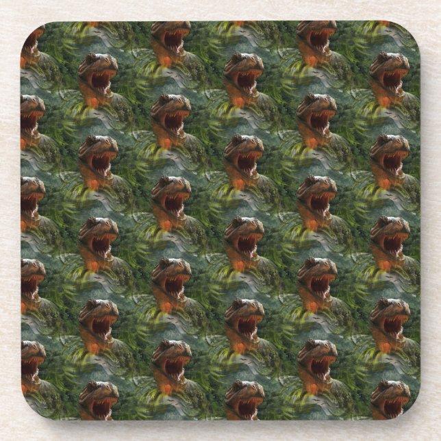 jurassic dinosaurs beverage coaster (Front)