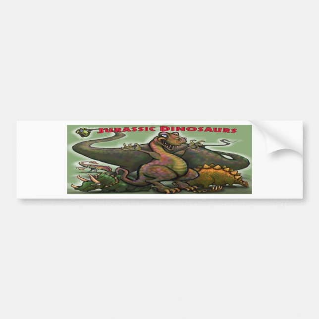 Jurassic Dinosaurs Bumper Sticker (Front)