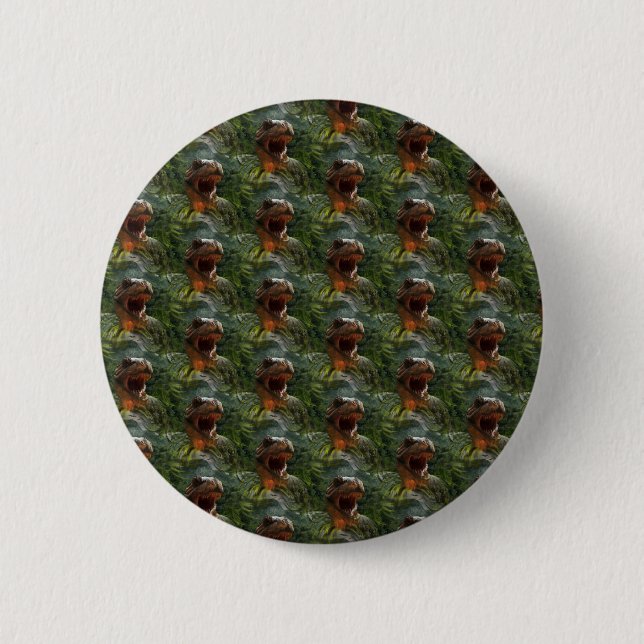 jurassic dinosaurs button (Front)