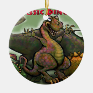 Jurassic Dinosaurs Ceramic Ornament