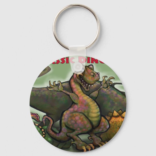 Jurassic Dinosaurs Keychain (Front)
