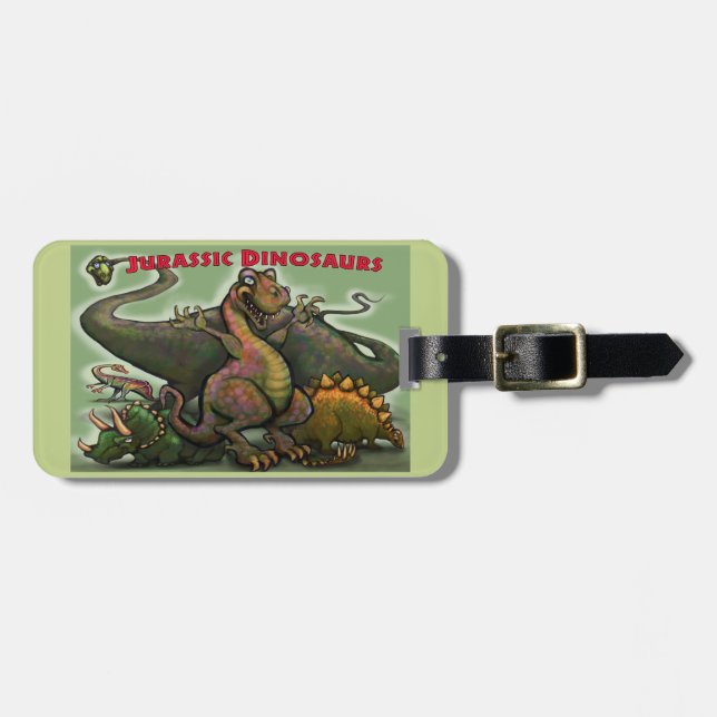 Jurassic Dinosaurs Luggage Tag (Front Horizontal)