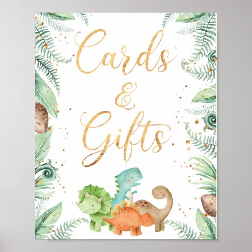 Jurassic Dinosaurs Party Cards and Gifts Poster