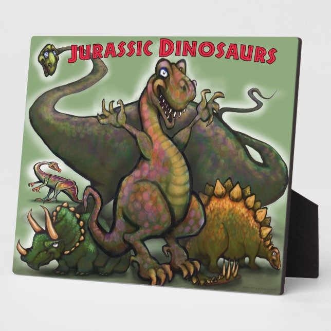 Jurassic Dinosaurs Plaque (Side)