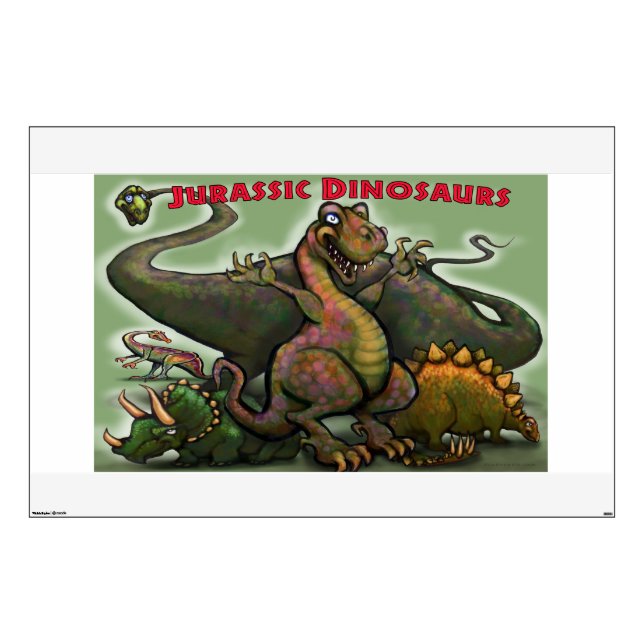 Jurassic Dinosaurs Wall Sticker (Front)