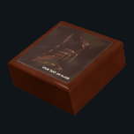 Jurassic Fossil Jewelry Box<br><div class="desc">A simple random, unstructured, fractal image resembling the fossilized skeleton of a raptor dinosaur or, perhaps, the bird-like Archeopteryx; superimposed on a dark stone background. Add your own text.</div>