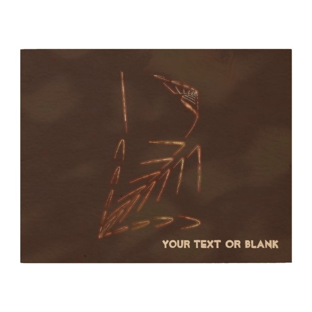 Jurassic Fossil Wood Wall Decor (Front)