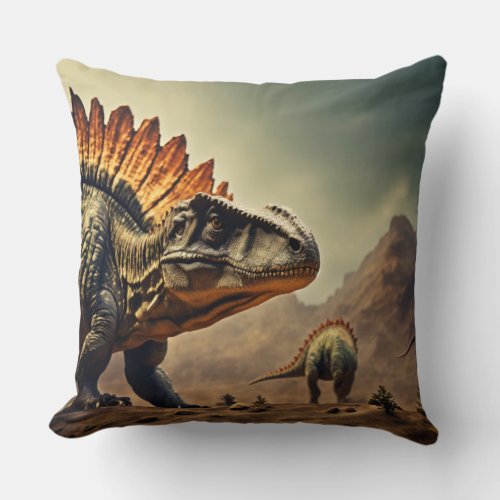  Jurassic Gaze Dinosaur Face Cushion Throw Pillow