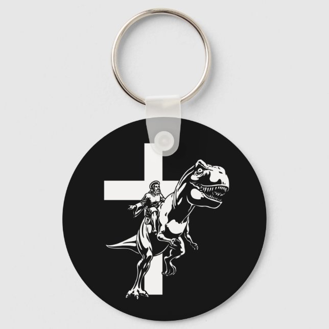 Jurassic Jesus Keychain (Front)