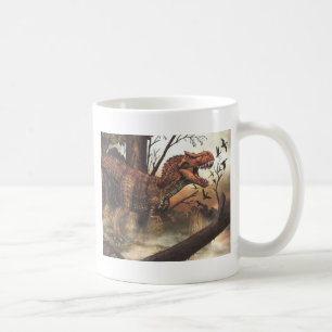 Jurassic Journey: Dinosaur in Its Natural Habitat Coffee Mug