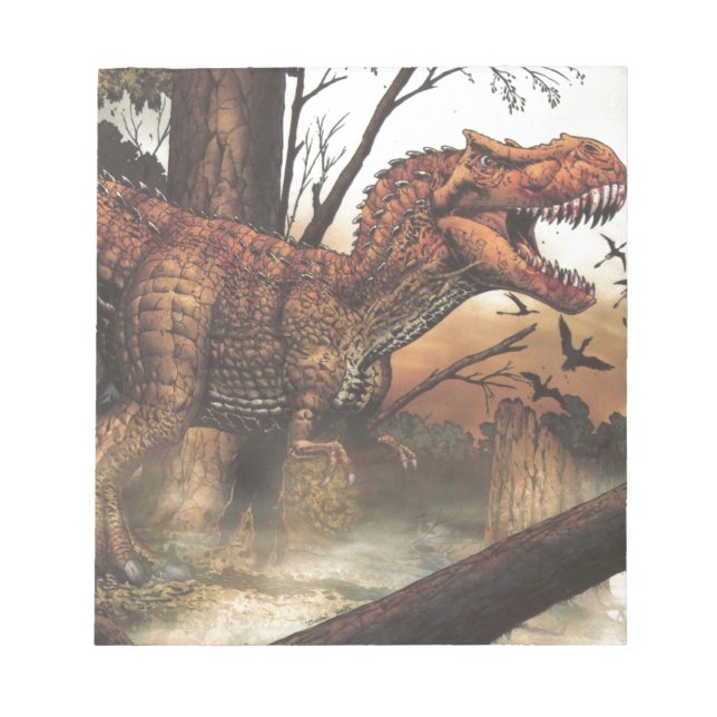 Jurassic Journey: Dinosaur in its Natural Habitat Notepad (Front)