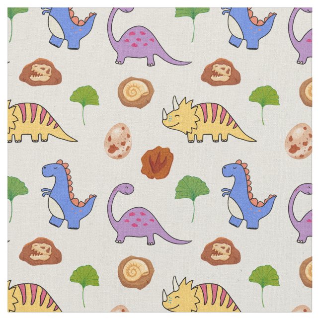 Jurassic Joy Dinosaurs Fabric (Close Up)