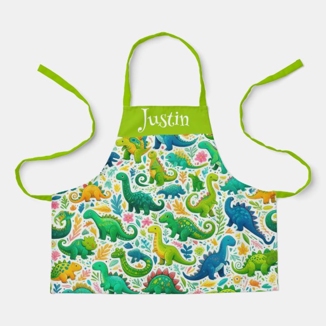 Jurassic Joy Kids' Apron (Front)