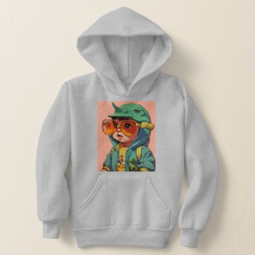 Jurassic Joy Kids Dinosaur Design Hoodie