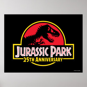 Jurassic Park 25th Anniversary Logo Poster
