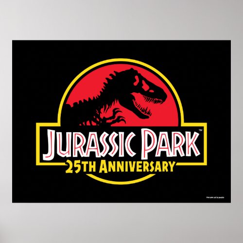 Jurassic Park 25th Anniversary Logo Poster