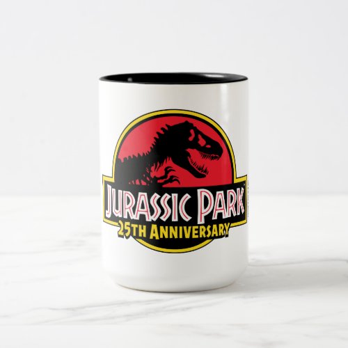 Jurassic Park 25th Anniversary Logo Two_Tone Coffee Mug