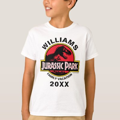 Fun Jurassic Park Family Vacation Custom T-Shirt