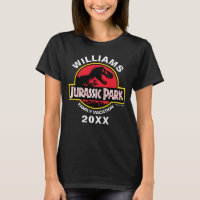 Jurassic Park Distressed Logo Pink Type Oversized T-Shirt Blank