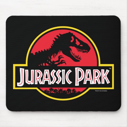 Jurassic Park Logo Mouse Pad Zazzle Com - roblox logo mouse mats jurassic park computer mouse