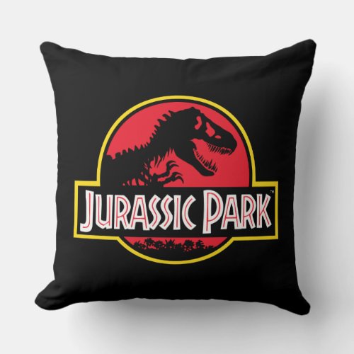Jurassic Park Logo Throw Pillow