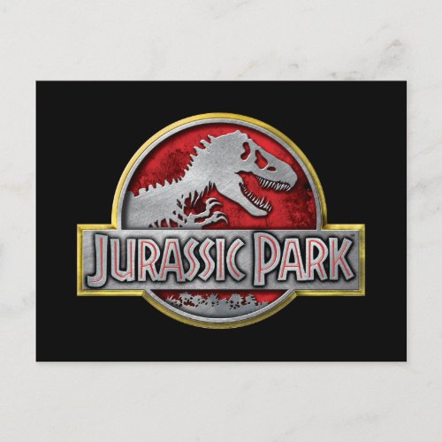 Jurassic Park  Metal Logo Postcard