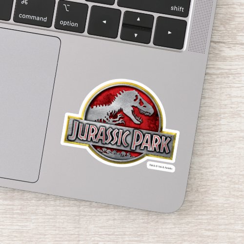 Jurassic Park  Metal Logo Sticker