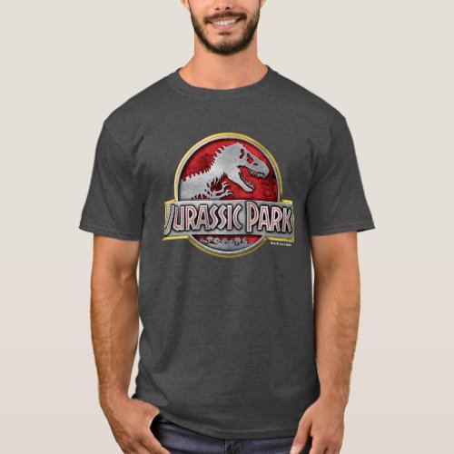 Jurassic Park  Metal Logo T_Shirt