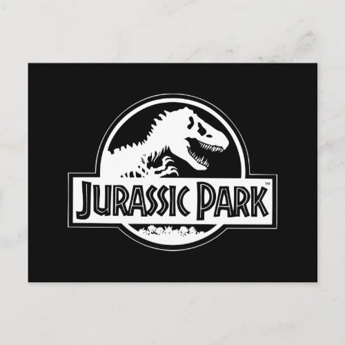 Jurassic Park  White Logo Postcard