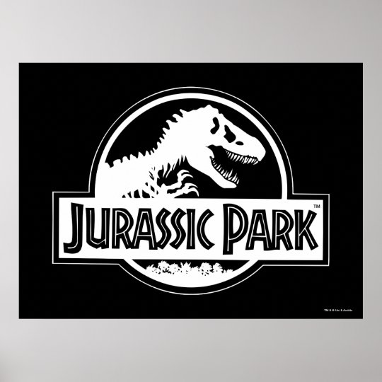 Jurassic Park | White Logo Poster | Zazzle.com