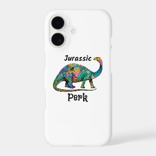 Jurassic Perk Colorful Dinosaur White iPhone 17 Case