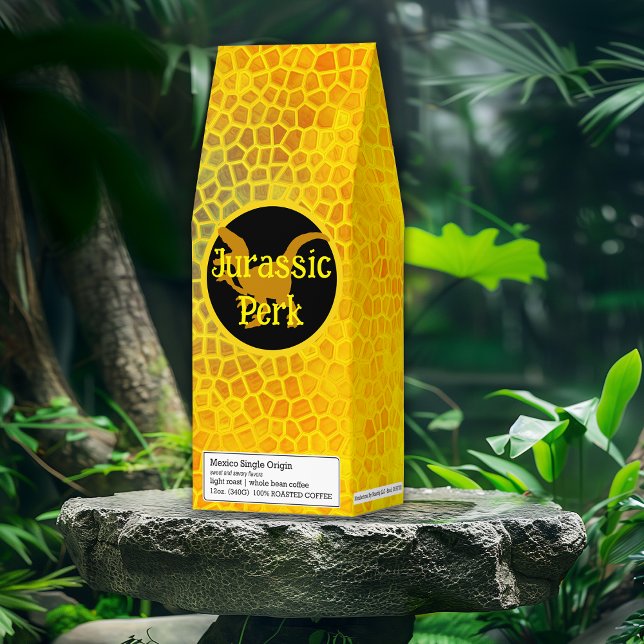 Jurassic Perk Yellow Dinosaur Hide  Roasted Coffee (Creator Uploaded)