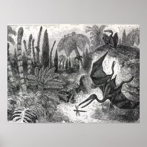 Jurassic Pterodactyls Poster