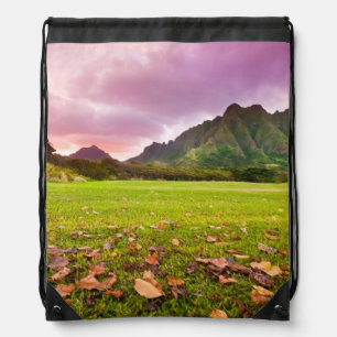 Jurassic Sunset Drawstring Bag